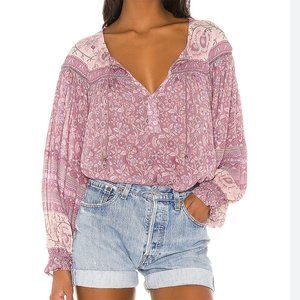Spell and The Gypcy Collective Dahlia Mulberry Blouse size M